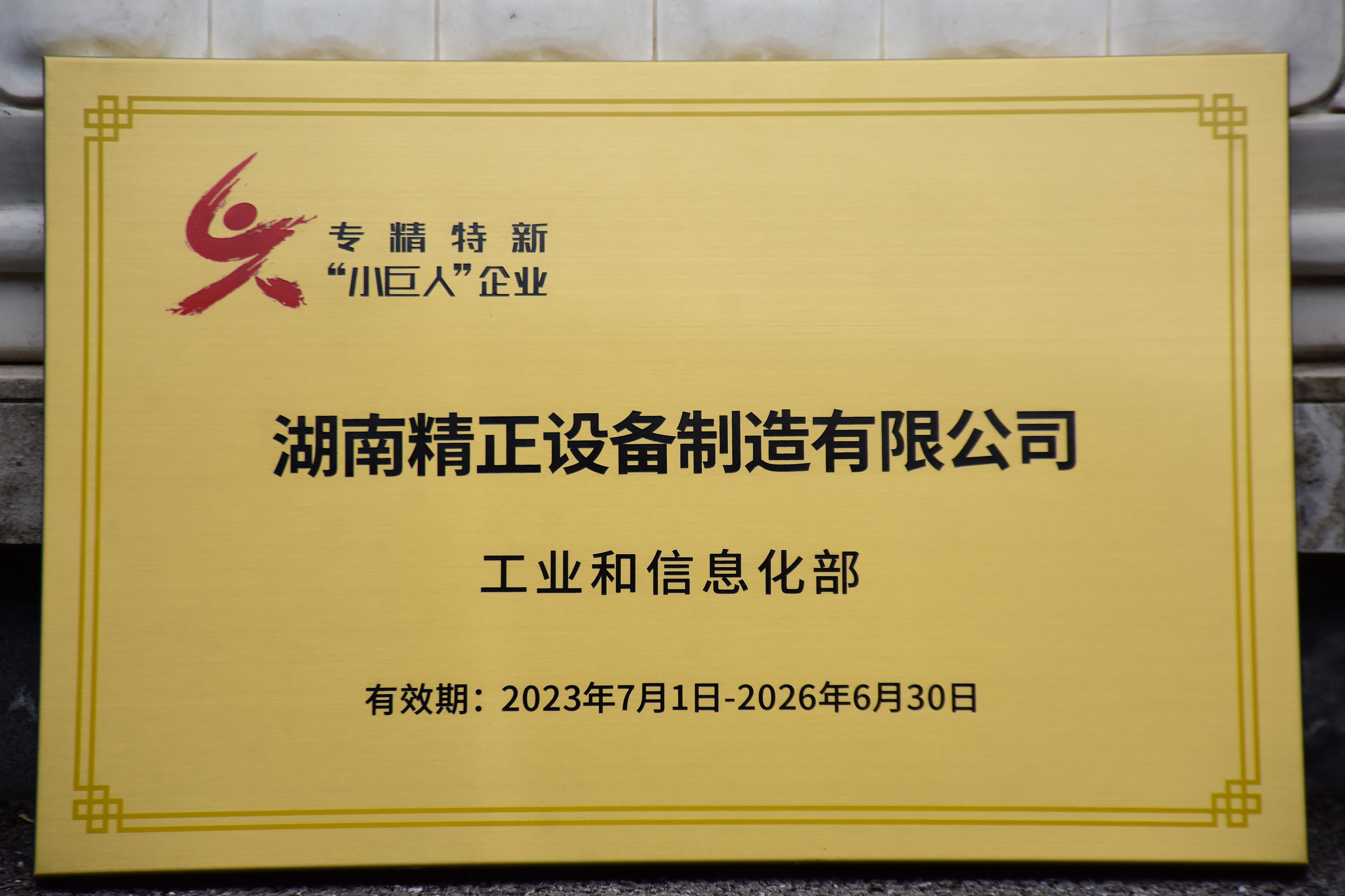 必一·运动获得“专精特新”小巨人企业